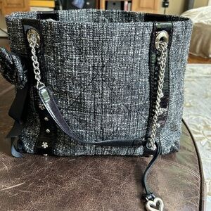 Chic Brighton Black Tweed Women's Bag